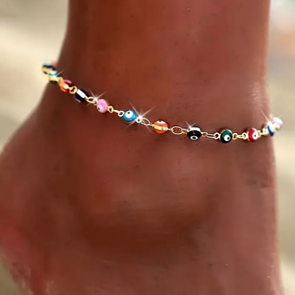 Colorful Beaded Anklet